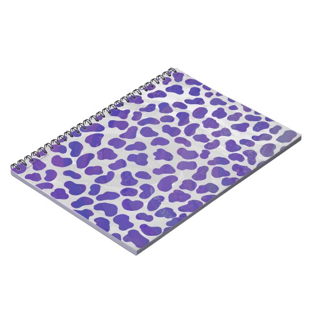 Caderno Espiral Dalmaciano Roxo e Impressão branco (Left Side)