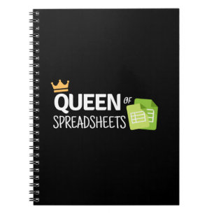 Caderno Espiral Dama de planilhas