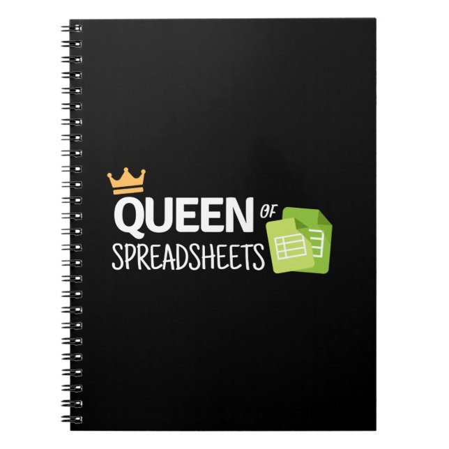 Caderno Espiral Dama de planilhas (Frente)