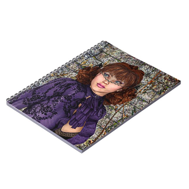 Caderno Espiral Dama de Roxo (Left Side)