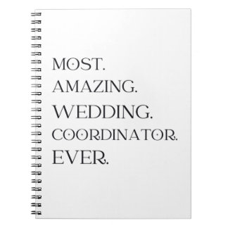 Caderno Espiral Dama do planejador do coordenador de casamento da