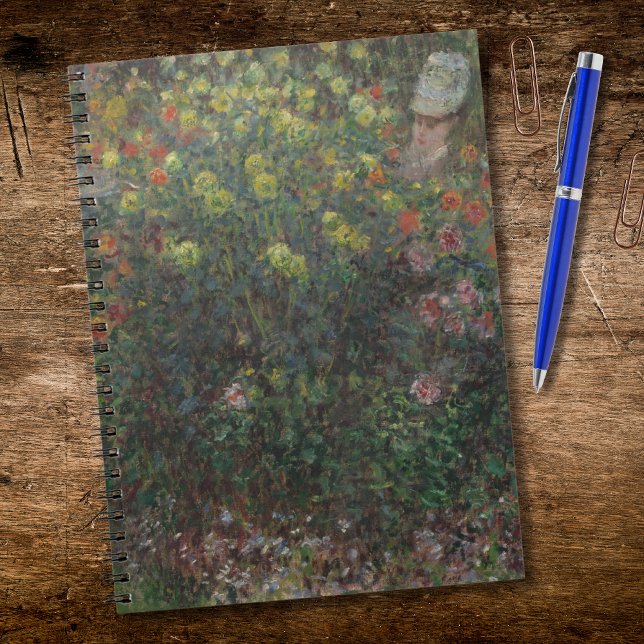 Caderno Espiral Damas na Flores Monet 1875 (Criador carregado)