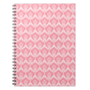Caderno Espiral Damáscara a rosa