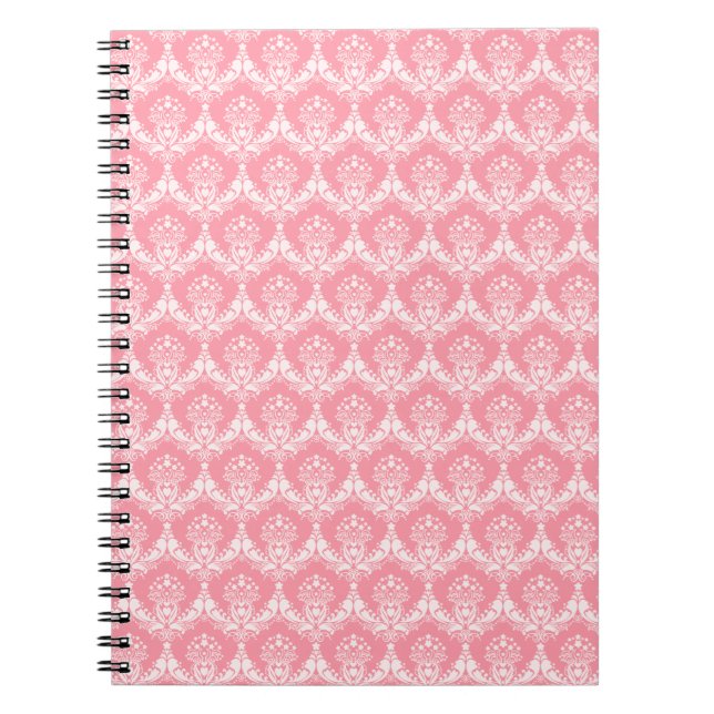 Caderno Espiral Damáscara a rosa (Frente)