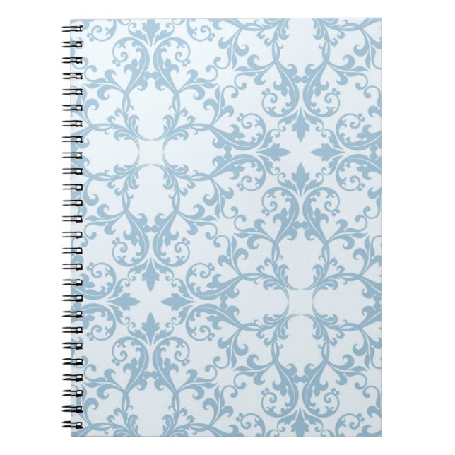Caderno Espiral Damasco azul pálido (Frente)