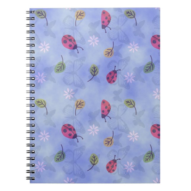 Caderno Espiral Damybugs Flores e Folhas (Frente)