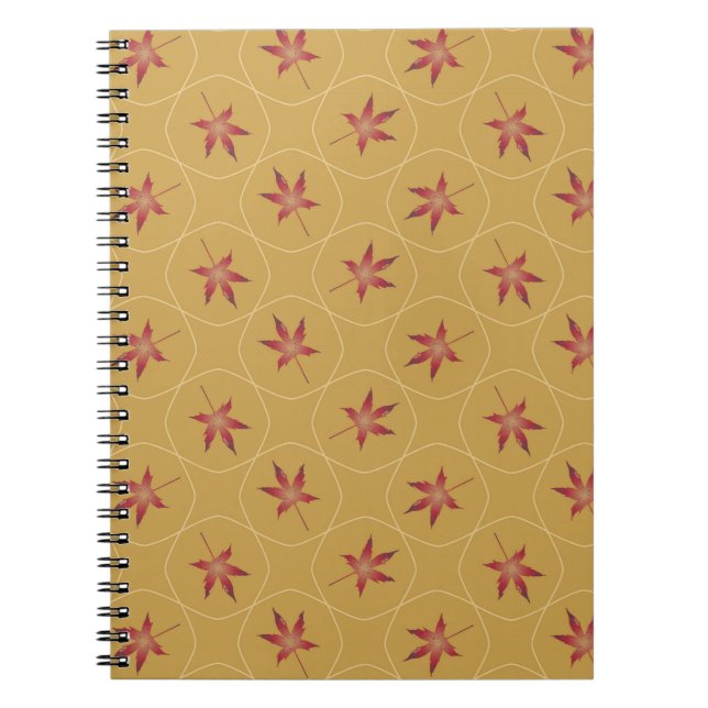 Caderno Espiral Dança com a folha Maple do notebook eólico (Frente)