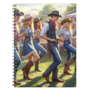 Caderno Espiral Dança Cowgirl da Linha Ocidental