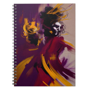 Caderno Espiral Dança Da Mente – Figura Abstrata Expressiva