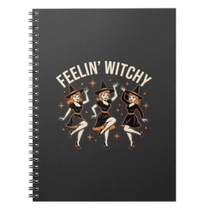 Caderno Espiral Dança de Bruxa de Halloween Feelin 'Witchy