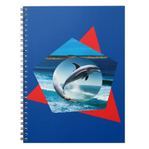 Caderno Espiral Dança De Golfinho Nas Ondas, Notebook
