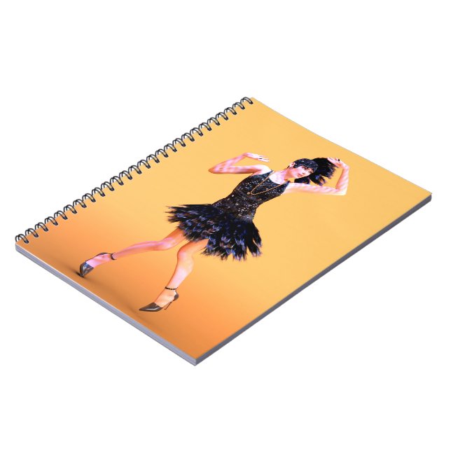 Caderno Espiral Dança Flapper Vintage (Left Side)