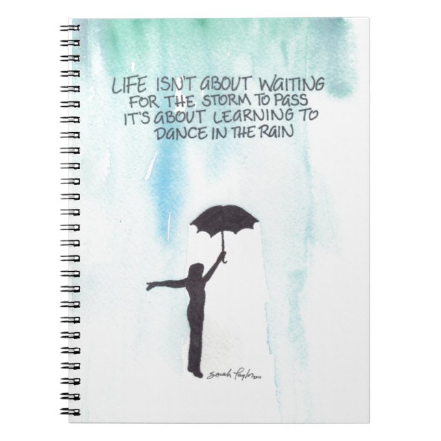 Caderno Espiral Dança na chuva (Frente)