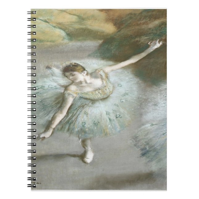 Caderno Espiral Dançarina em Verde por Edgar Degas (Frente)
