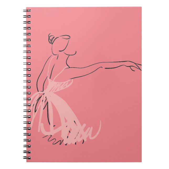 Caderno Espiral Dançarino de balé da bailarina (Frente)