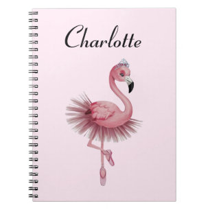 Caderno Espiral Dançarino de Balé Flamingo Personalizado