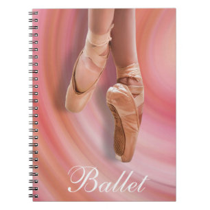 Caderno Espiral Dançarino do balé a rosa