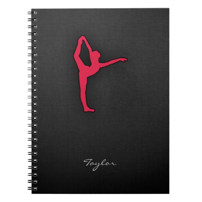 Caderno Espiral Dançarino do Balé Vermelho Crimson (Frente)