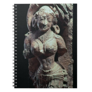 Caderno Espiral Dançarino, do templo de Sun de Kanara, indiano,