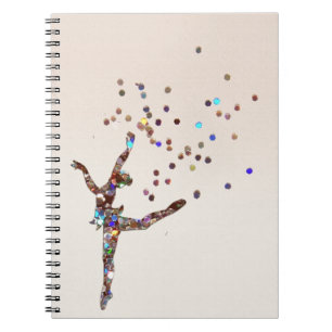 Caderno Espiral Dançarino Glittery