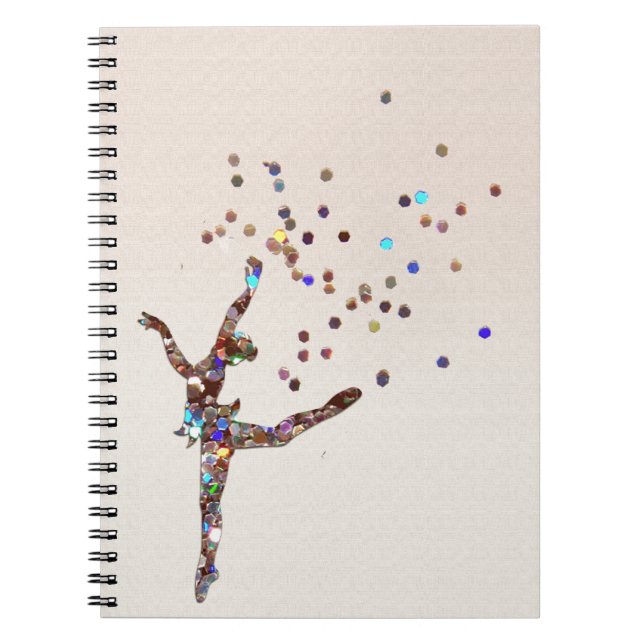 Caderno Espiral Dançarino Glittery (Frente)