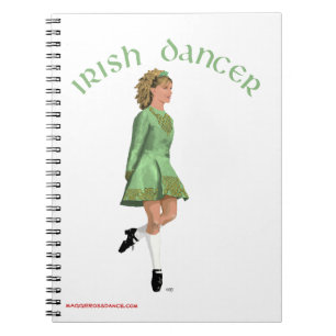Caderno Espiral Dançarino Irlandês - Verde