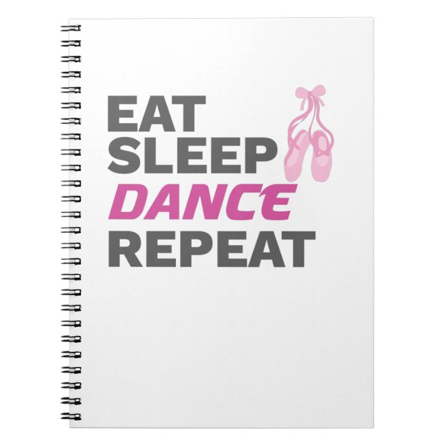 Caderno Espiral Dançarino para Professora Dançando Comer Dança de  (Frente)