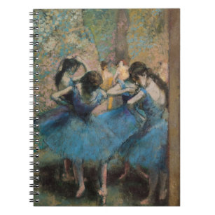 Caderno Espiral Dançarinos de Edgar Degas   no azul, 1890
