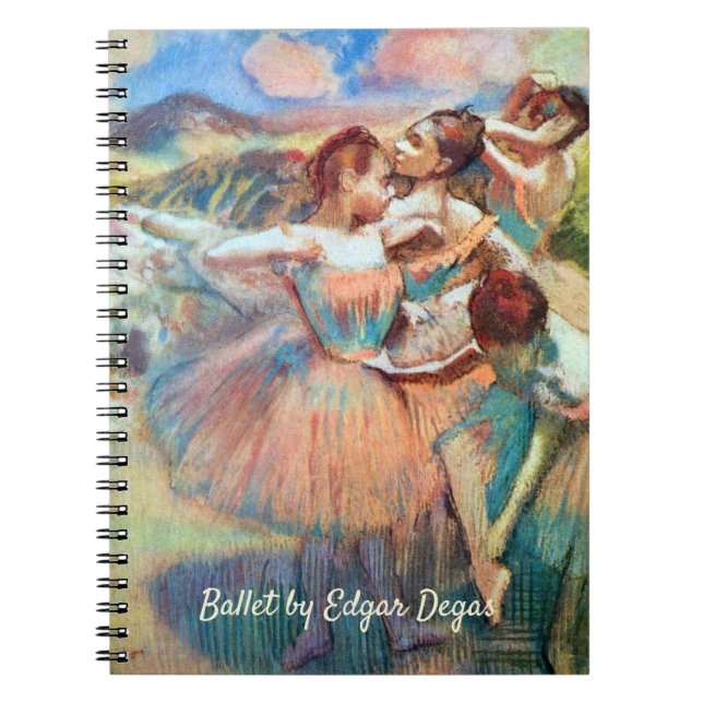 Caderno Espiral Dançarinos em paisagem por Edgar Degas (Frente)