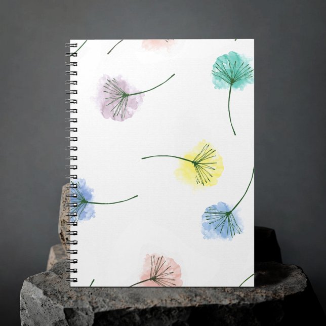 Caderno Espiral Dançarinos | Padrão Floral de Aquarela (Criador carregado)