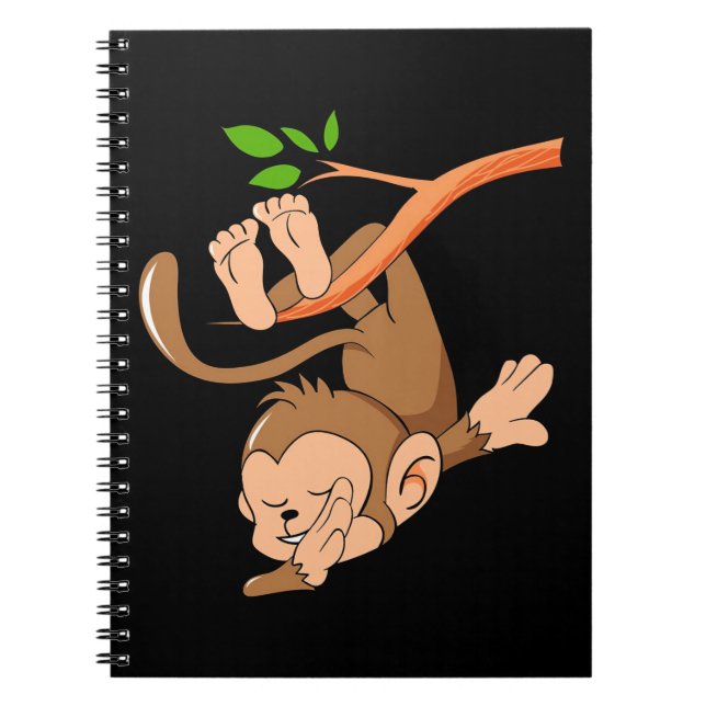 Caderno Espiral Dance Monkey Dabbing (Frente)