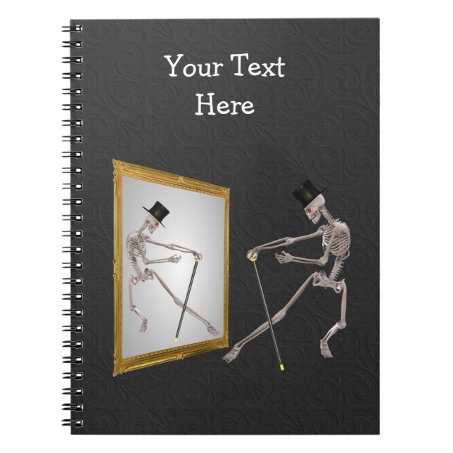 Caderno Espiral Dancing Skeleton In Mirror (Frente)
