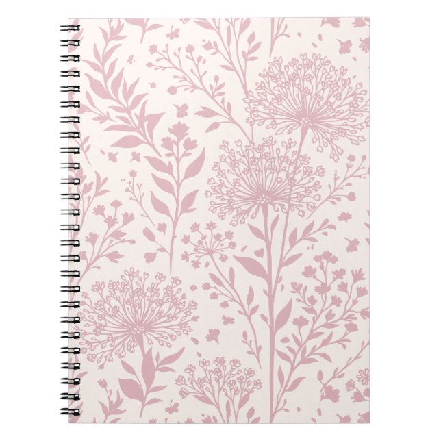Caderno Espiral Dandelion Doce Rosa Abafada - Neutro (Frente)