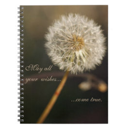 Caderno Espiral Dandelion Seed Head em tons castanhos