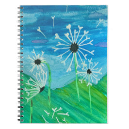 Caderno Espiral Dandelion Watercolor