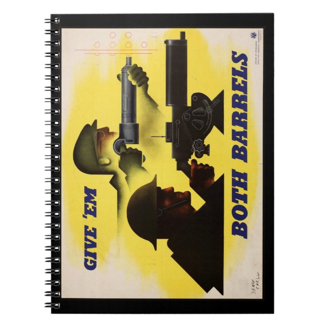Caderno Espiral Dar a ambos os barris, militares e operários do WW (Frente)