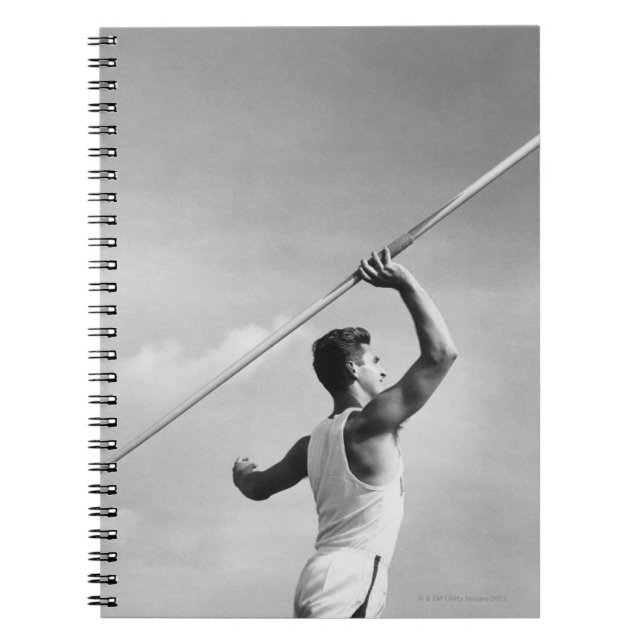 Caderno Espiral Dardo de jogo do homem (Frente)