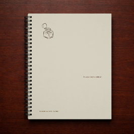 Caderno Espiral Dark Academia Ink Pot – Minimalist Vintage Library