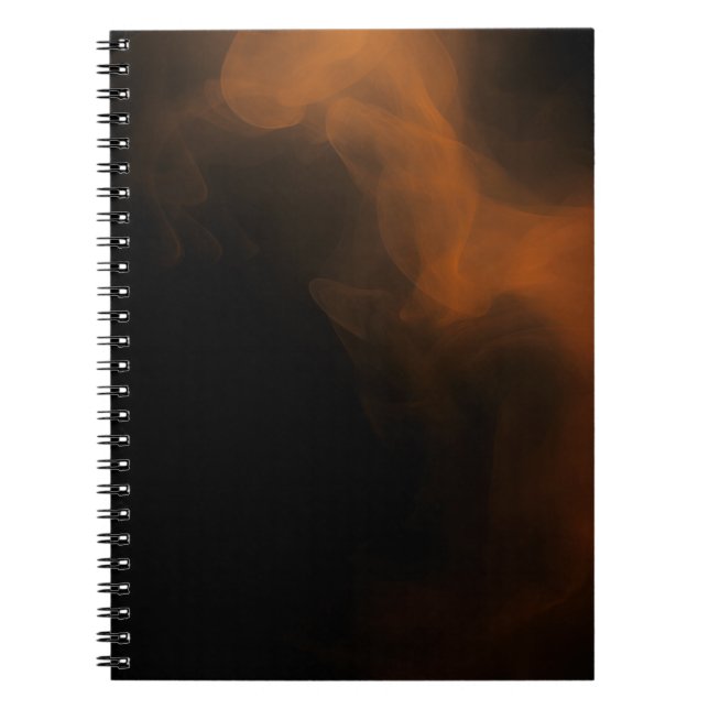 Caderno Espiral Dark Amber Smoke Abstract Art Notebook (Frente)