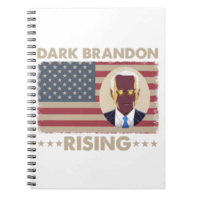 Caderno Espiral Dark Brandon Funny Joe Biden Meme (Frente)
