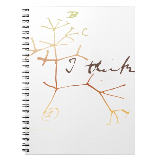 Caderno Espiral Darwin, eu penso a árvore da vida (Frente)