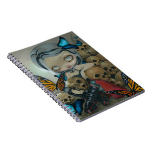 Caderno Espiral Das "caderno borboletas e dos ossos"
