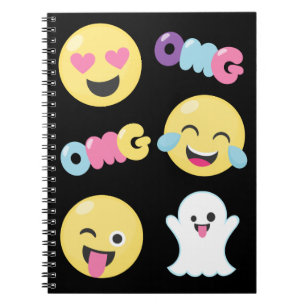 Caderno espiral das emoções de OMG Emoji