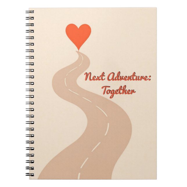 Caderno Espiral Date Night & Adventure Planner | Romantic Road Map (Frente)