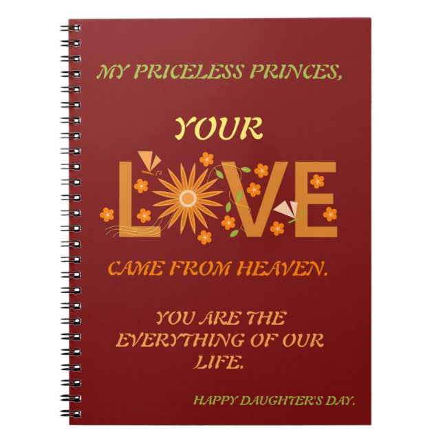 CADERNO ESPIRAL DAUTHER'S DAY GIFT (Frente)
