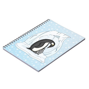 Caderno Espiral Davin e Annie, o Bloco de Notas dos Pinguins