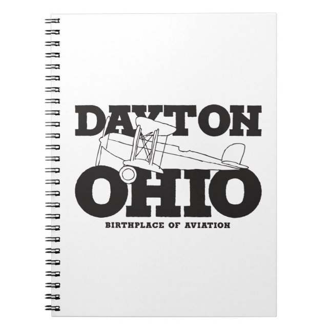 Caderno Espiral Dayton Ohio Art Birthplace of Aviation Viagem Art (Frente)
