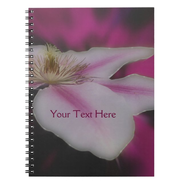 Caderno Espiral Dazzling Clematis Flower Nature (Frente)
