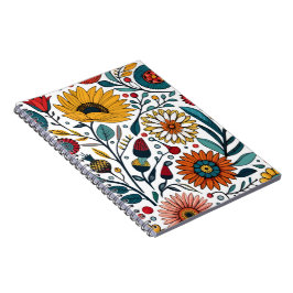 Caderno Espiral Dazzling Daisy Delight: Uma Moda Floral Favorita