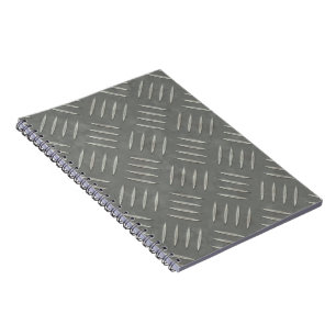 Caderno Espiral De aço inoxidável da placa do diamante Textured